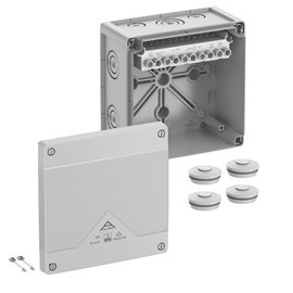 Abox PRO 100-102 NEW Krabice na om. se svorkovnicí 1x5x10mm2 IP66/IP67/IP69 šedá 152x152x85mm