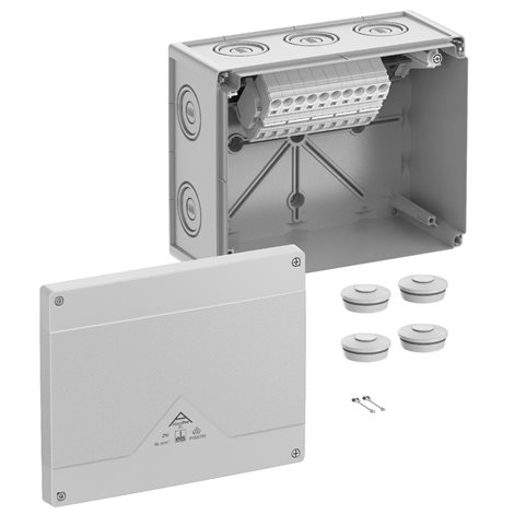 Abox PRO SL-162 NEW Krabice na om. se svorkovnicí wago 2016-1201 1x5x16/25mm2 šedá 252x202x120mm
