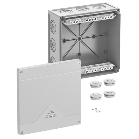 Abox PRO 350-352 NEW Krabice na om. se svorkovnicí 1x5x35mm2 IP66/IP67/IP69 šedá 252x252x120mm 1