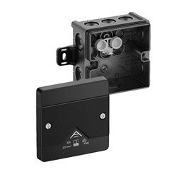 Abox 025 AB-L/SW NEW Krabice na om. prázdná s vnějšími úchyty IP66 černá 87x87x52mm