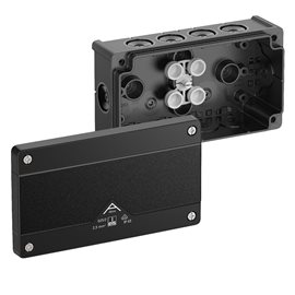 Abox 025/2-L/SW NEW Krabice na om. prázdná dvojitá IP66 černá 152x87x52mm