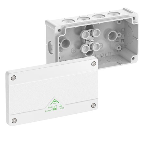 Abox 025/2-L/W NEW Krabice na om. prázdná dvojitá IP66 bílá 152x87x52mm 1