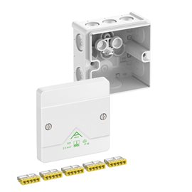 Abox 025-2,52 NEW Krabice na om. se svorkovnicí 5x5x2,5mm2 IP66 bílá 87x87x52mm