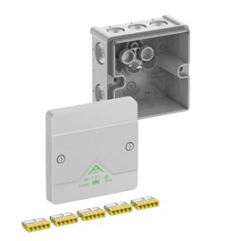 Abox 025-2,52 NEW Krabice na om. se svorkovnicí 5x5x2,5mm2 IP66 šedá 87x87x52mm