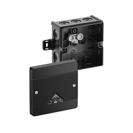 Abox 040 AB-L/SW NEW Krabice na om. prázdná s vnějšími úchyty IP66 černá 102x102x57mm