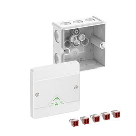 Abox 040-42/W NEW Krabice na om. se svorkovnicí 5x4x4mm2 IP66 bílá 102x102x57mm