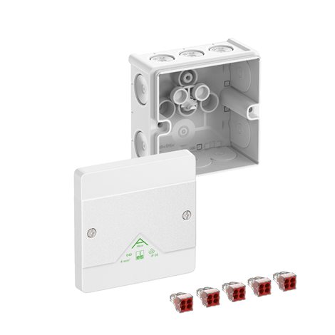 Abox 040-42/W NEW Krabice na om. se svorkovnicí 5x4x4mm2 IP66 bílá 102x102x57mm