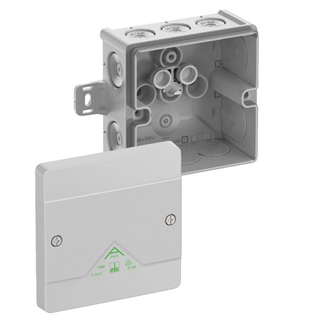 Abox 040 AB-L NEW Krabice na om. prázdná s vnějšími úchyty IP66 šedá 102x102x57mm 1