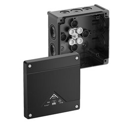 Abox 060-L/SW NEW Krabice na om. prázdná IP66 černá 127x127x70mm