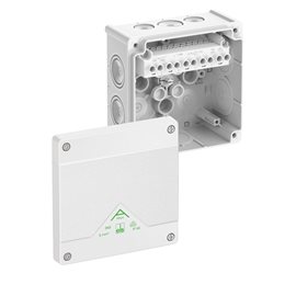 Abox 060-62/W NEW Krabice na om. se svorkovnicí 1x5x6mm2 ip66 bílá 127x127x70mm