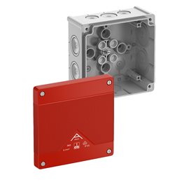 Abox 060-L/SB NEW Krabice na om. prázdná IP66 šedá s červeným víkem 127x127x70mm