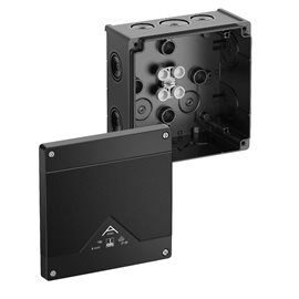 ABOX 100-L/sw NEW Rozbočovací krabice IP66 prázdná černá, 152x152x80mm UV stabilní