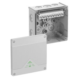 Abox 100-102 NEW Krabice na om. se svorkovnicí 1x5x10mm2 IP66 šedá 152x152x80mm
