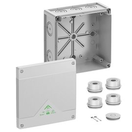 Abox 160-L NEW Krabice na om. prázdná IP55/IP66 šedá 182x182x90mm