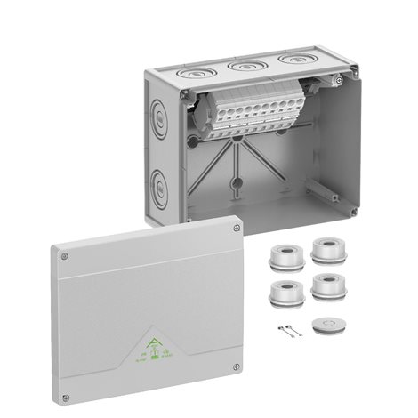 Abox SL-162 NEW Krabice na om. se svorkovnicí wago 2016-1201 1x5x16/25mm2 šedá 152x202x120mm 1