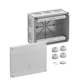 Abox 250-252 NEW Krabice na om. se svorkovnicí 1x5x25mm2 IP55/IP66 šedá 252x202x120mm