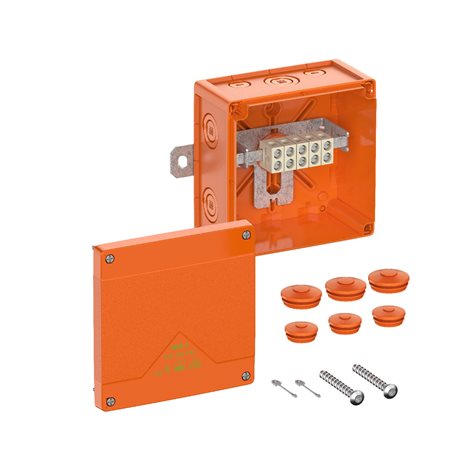 WKE 4 - 5 x 42 Požárně odolná krabice E90 IP66 150 x 150 x 85 mm vyrážecí membrány 3
