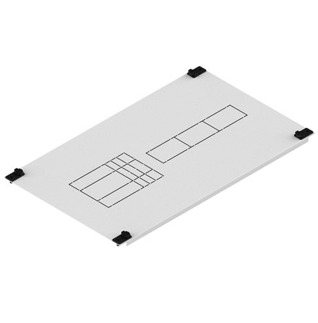 CP 2-2 E12 M Ochranný kryt CP 2-2 E12 M, pro 1x EB2/ED2 125/160/250A + 12 modulů, rozměr 500x300mm