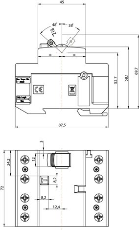EFI-P4 A 40/0,3 10kA Proudový chránič 3+N-pólový 4M typ A In = 300mA 3