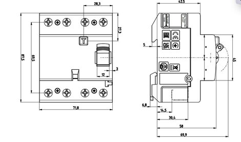 EFI-P4 B 40/0.03 Proudový chránič 3+N-pólový, 4M, typ B, IΔn = 30mA, Icn = 10kA, In = 40A, Un = 400/ 2