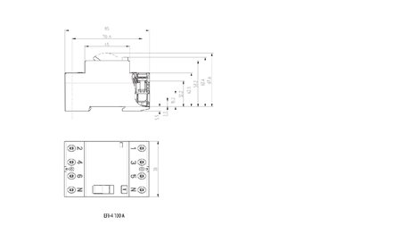 EFI-4 A 100/0,03 10kA Proudový chránič 3+N-pólový, 4M, typ A, IΔn = 30mA, Icn = 10kA 1