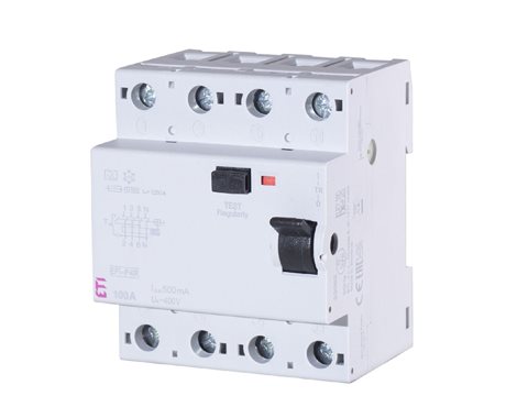 EFI-4 A 100/0,03 10kA Proudový chránič 3+N-pólový, 4M, typ A, IΔn = 30mA, Icn = 10kA 2