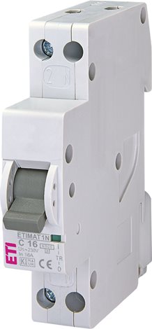 ETIMAT 1+N C 16A Jistič 1p+N 1M, char. B, 6kA 1