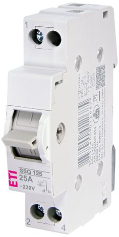 SSQ  125 Modulový přepínač I-0-II  1-pólový 25A
