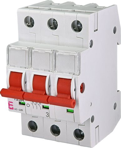 SV 3125 3p 125A Hlavní vypínač SV 3125, 3-pólový, kat. AC-22B, In = 125A, Un = 400V AC 2