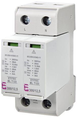 ETITEC ML T123 300/12,5 2+0 Svodič přepětí