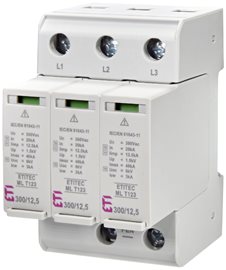 ETITEC ML T123 300/12,5 3+0 Svodič přepětí T1+T2+T3