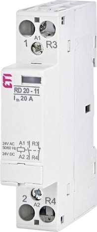 RD 20-11-24V AC/DC Modulární stykač 1xNO + 1xNC 20A 1