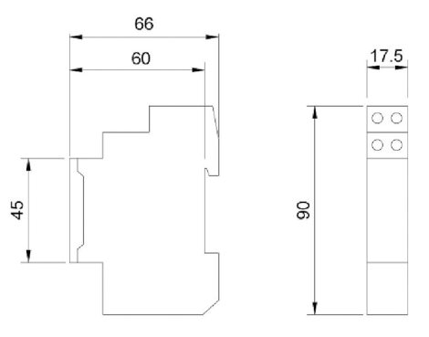 ACP-DR1 Analogové spínací hodiny denní 1mod. kontakty 1xNO In= 16A Un = 230V AC se zálohou chodu 2