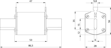 004110131 NV 00 DC 100A / 250V pojistka 2