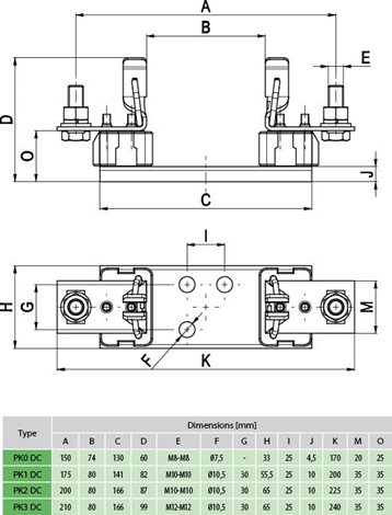 004122033 PK0 DC M8-M8 Pojistkový spodek 1