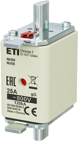 NH00 gG 25A/800V pojistka