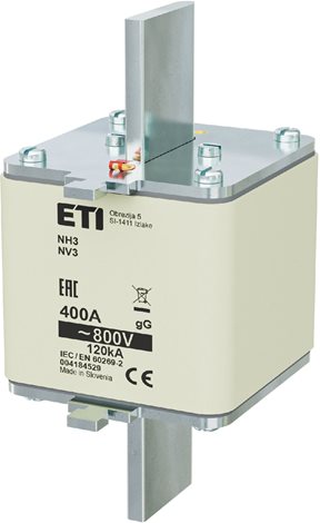 NH3 gG 400A/800V Nožová pojistková vložka