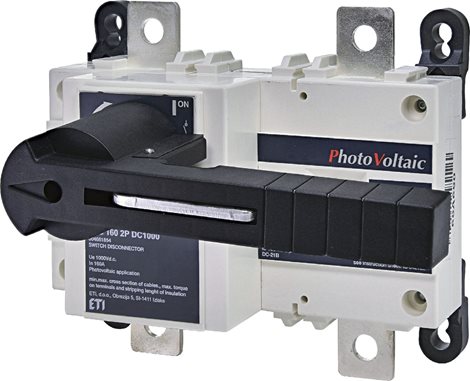 LBS 160 2P DC1000 Otočný odpínač LBS 160 2P DC1000, 160A, 2P, 1000V DC (500V/pól)