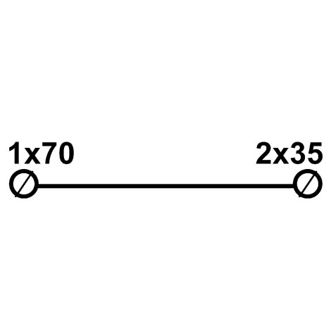 Svorka UTB 70/2×35 žluto-zelená 2
