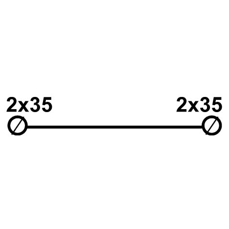 Svorka UTB 2×35 modrá 2