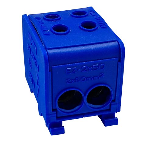Distribuční blok DTB 2×50 modrý 1
