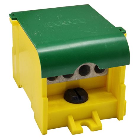 Distribuční blok DTB 120/8x16 žluto-zelený 1