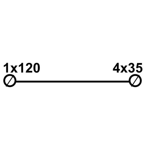 Distribuční blok DTB 120/4x35 šedý 2