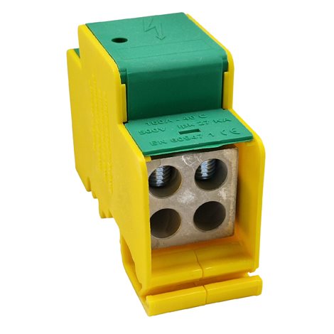 Distribuční blok DTB 120/4x35 žluto-zelený 1