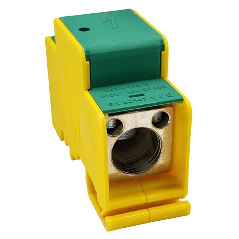 Distribuční blok DTB 120/120+2x16 žluto-zelený 1