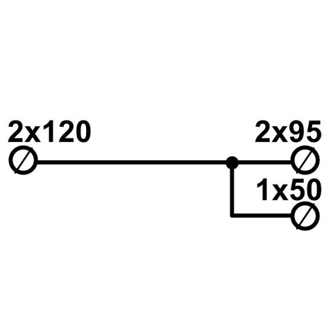 Distribuční blok DTB 2x120/2x95+1x50 šedý 2