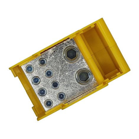 Distribuční blok DTB 2x120/8x35 žluto-zelený 3