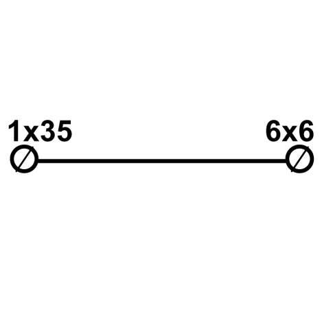 Distribuční blok DTB 35/6x6 žluto-zelený 2