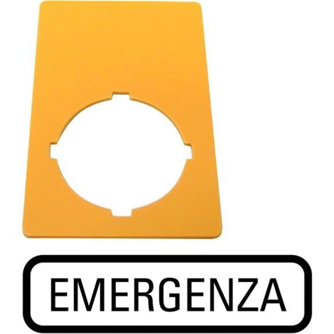 M22-XZK-I99 Označ. štítek nouzového zastavení, IP66, 33x50, IT 1