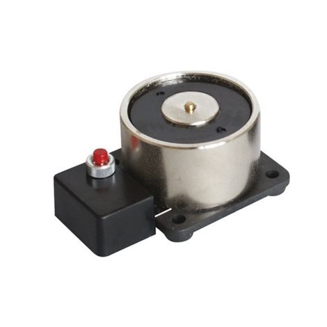 1345-CSA Přídržný dveřní elektromagnet 24V DC, 100kg, černý, ocel tělo, se svorkami